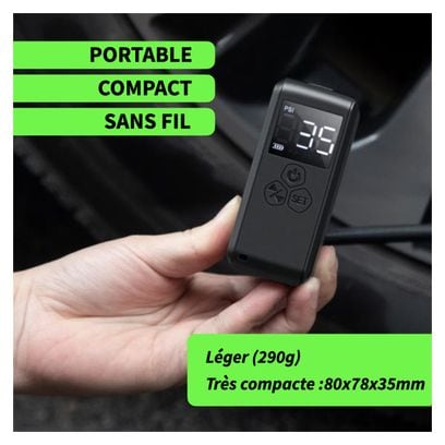 Coolado | tPump XS | Le plus petit mini compresseur portable avec manomètre | pression jusqu'à 10 3 BAR | Couplage direct sans tuyau
