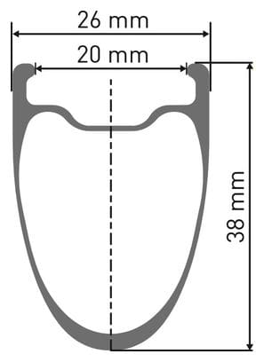 Roue Avant DT Swiss ARC 1400 Dicut 38 Disc | 12x100mm | Centerlock