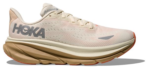 Zapatillas de running Hoka Clifton 9 GTX beige/caqui para mujer