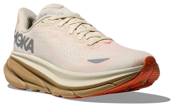 Zapatillas de running Hoka Clifton 9 GTX beige/caqui para mujer
