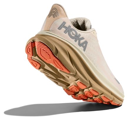 Zapatillas de running Hoka Clifton 9 GTX beige/caqui para mujer
