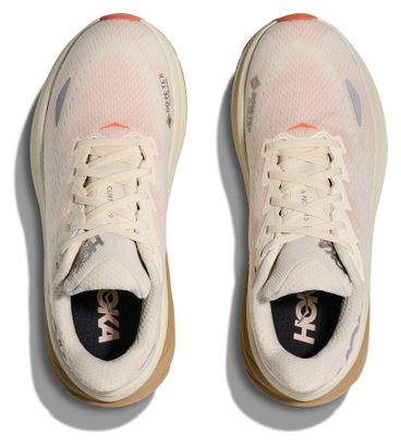 Zapatillas de running Hoka Clifton 9 GTX beige/caqui para mujer