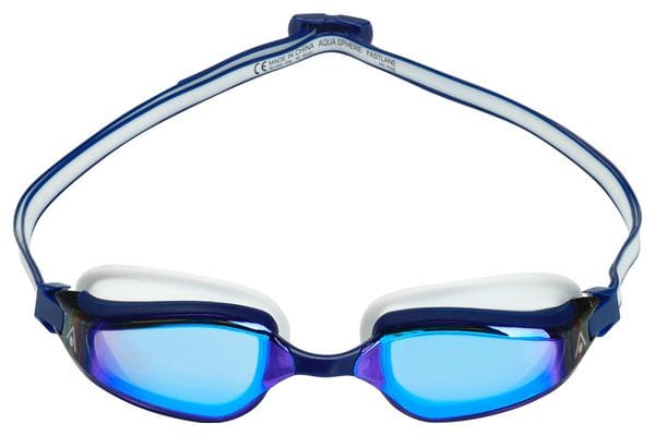 Occhialini da nuoto Aquasphere Fastlane Blu/Bianco - Lenti Blu Specchio