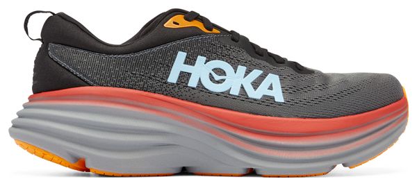 Chaussures Running Hoka Bondi 8 Gris Orange