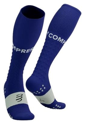 Chaussettes de Compression Compressport Full Socks Run Bleu