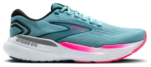 Brooks Glycerin GTS 21 Dames Hardloopschoenen Blauw/Roze