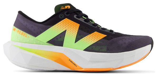 Chaussures Running New Balance FuelCell Rebel v4 Noir/Orange Femme