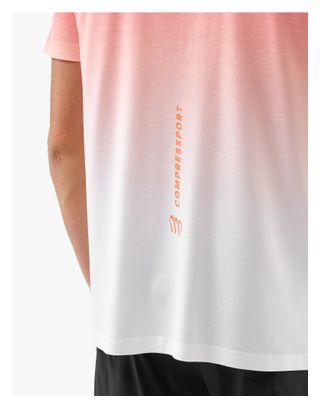 T-Shirt Running Compressport Performance Rouge/Blanc Homme