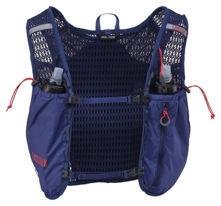 Zaino idratante CamelBak Trail Run 12 L + 2 borracce Quick Stow da 500 ml, blu, unisex