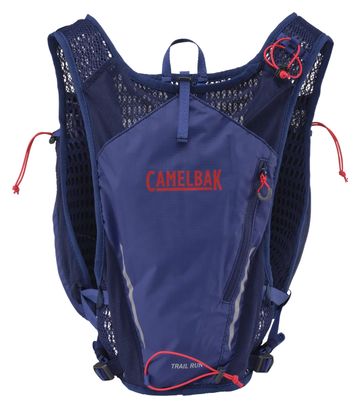 Zaino idratante CamelBak Trail Run 12 L + 2 borracce Quick Stow da 500 ml, blu, unisex