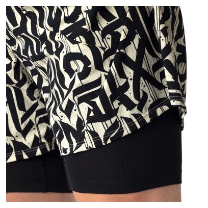 Pantalones cortos 2 en 1 Dynafit Trail Blanco/Negro para hombre