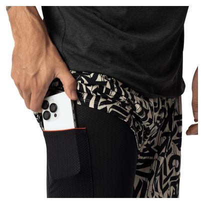Pantalones cortos 2 en 1 Dynafit Trail Blanco/Negro para hombre