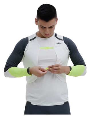 Chaqueta impermeable Brooks Run Visible Blanco Amarillo