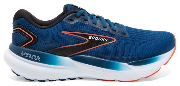 Brooks Glycerin 21 Running Shoes Large 2E Blue/Orange Men's