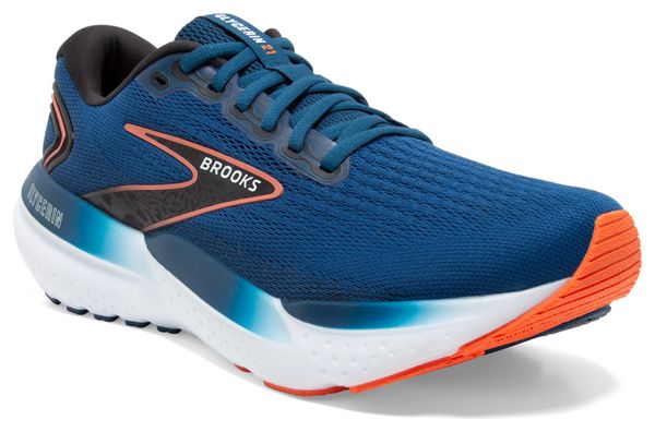 Brooks Glycerin 21 Hardloopschoenen Large 2E Blauw/Oranje Heren