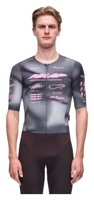 Maap Pro Aero Men's Short-Sleeve Jersey, Black/Pink