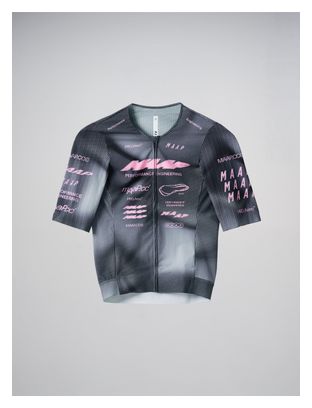 Maap Pro Aero Men's Short-Sleeve Jersey, Black/Pink