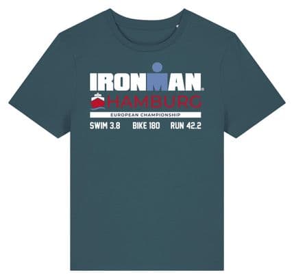 Ironman Hamburg Blauw Turquoise Korte Mouw T-shirt