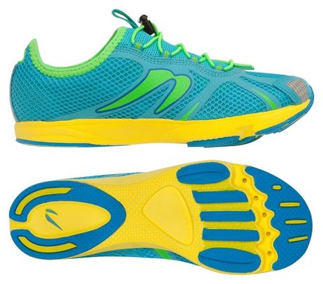 Chaussures Femme Newton Running Tri Racer 2015 Women Deep Sky Blue - Lime - Bleu