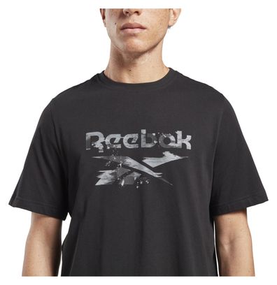 Maglietta Reebok Identity Modern Camo a manica corta nera/grigia