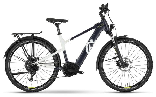 Bicicleta eléctrica urbana Husqvarna Crosser 1 Gent Tektro M350 9V 500Wh 27,5'' Azul / Blanca 2023
