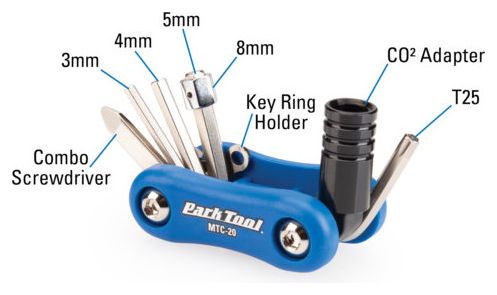 Mehrzweckwerkzeug Park Tool MTC-20 8 Funktionen