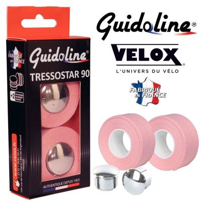 Ruban guidoline vélo - rose pastel