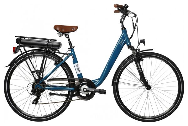 Produit Reconditionné - Vélo de Ville Électrique Mixte Bicyklet Claude Shimano Tourney 7V 500 Wh 700 mm Turquoise Marron