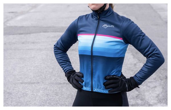 Veste Velo Hiver Rogelli Impress II - Femme - Bleu/Rose