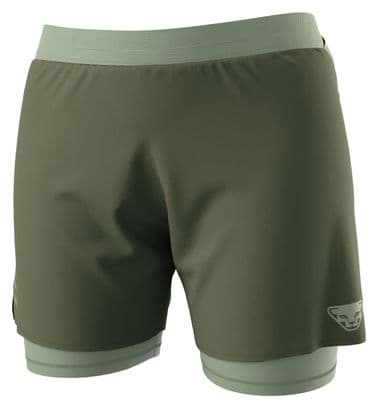Pantalones cortos 2 en 1 Dynafit Alpine Pro Caqui para mujer