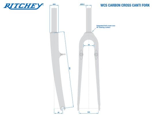 Ritchey WCS Carbon Cross Cantilever Gabel 1-1/8'' Schwarz