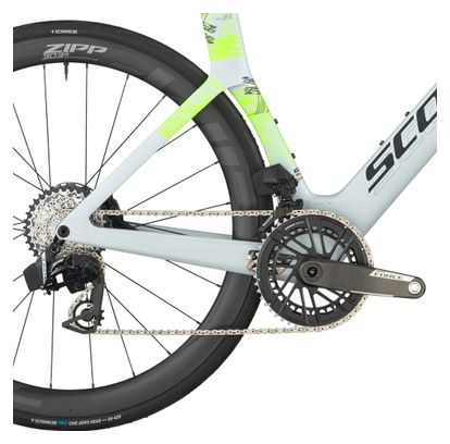 Bicicletta da strada Scott Foil RC Tri Sram Force AXS 12V 700 mm Bianco/Giallo 2025