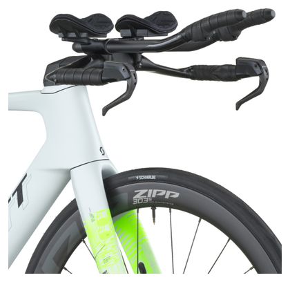 Bicicletta da strada Scott Foil RC Tri Sram Force AXS 12V 700 mm Bianco/Giallo 2025