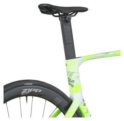 Bicicletta da strada Scott Foil RC Tri Sram Force AXS 12V 700 mm Bianco/Giallo 2025
