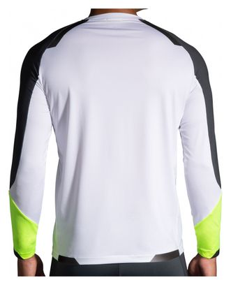 Brooks Run Visible Reflective Trui met lange mouwen Wit Geel S