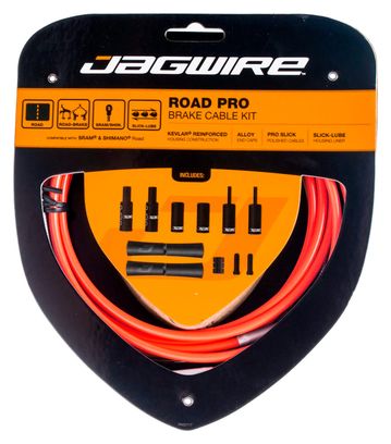 Kit Câble et Gaine pour Frein Route Jagwire Road Pro Orange