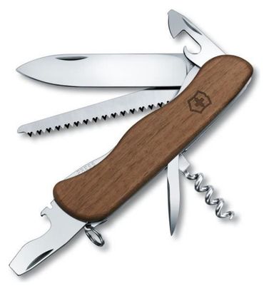 Victorinox Forester Wood Noyer - Couteau Suisse 111 mm - 10 Fonctions