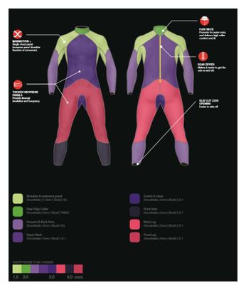Abito da uomo Speedo Proton Fullsuit Nero Blu