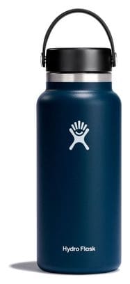 Botella aislante Hydro Flask 946 ml de boca ancha azul
