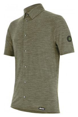 Technisches Kurzarmhemd Santini Summer Gravel Khaki