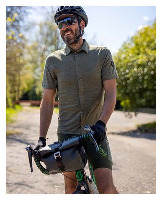 Technisches Kurzarmhemd Santini Summer Gravel Khaki