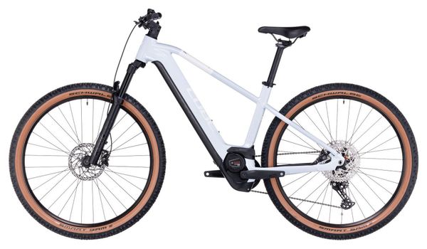 VTT Électrique Semi-Rigide Cube Reaction Hybrid Pro 500 Shimano Deore 11V 500 Wh 29'' Blanc Flash