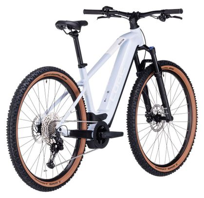 VTT Électrique Semi-Rigide Cube Reaction Hybrid Pro 500 Shimano Deore 11V 500 Wh 29'' Blanc Flash