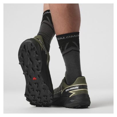 Salomon Thundercross Gore-Tex Khaki/Zwart Trailschoenen