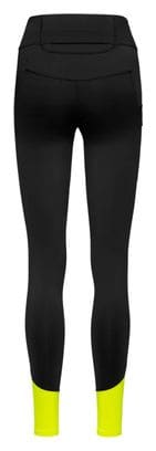 Gore Wear Concurve Thermo Dames Long Running Tight Zwart/Geel