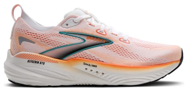 Chaussures Running Brooks Glycerin GTS 22 Blanc/Orange Homme