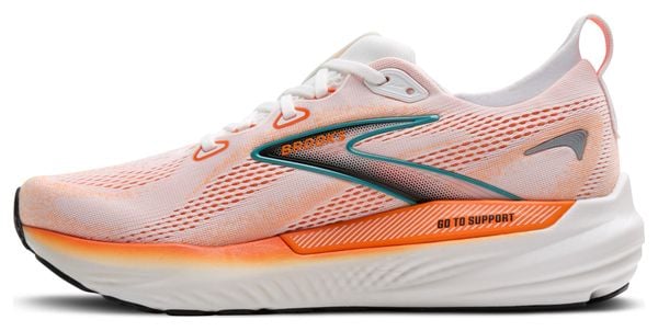 Chaussures Running Brooks Glycerin GTS 22 Blanc/Orange Homme