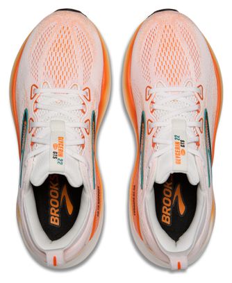 Chaussures Running Brooks Glycerin GTS 22 Blanc/Orange Homme