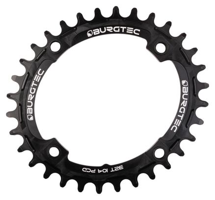Burgtec Chainring Oval Thick Thin BCD 104 Black 
