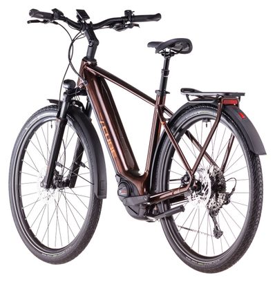 Cube Touring Hybrid Pro 625 Electric Hybrid Bike Shimano Cues 11S 625 Wh  700 mm Cinnamon Brown Orange 2025 | Alltricks.com